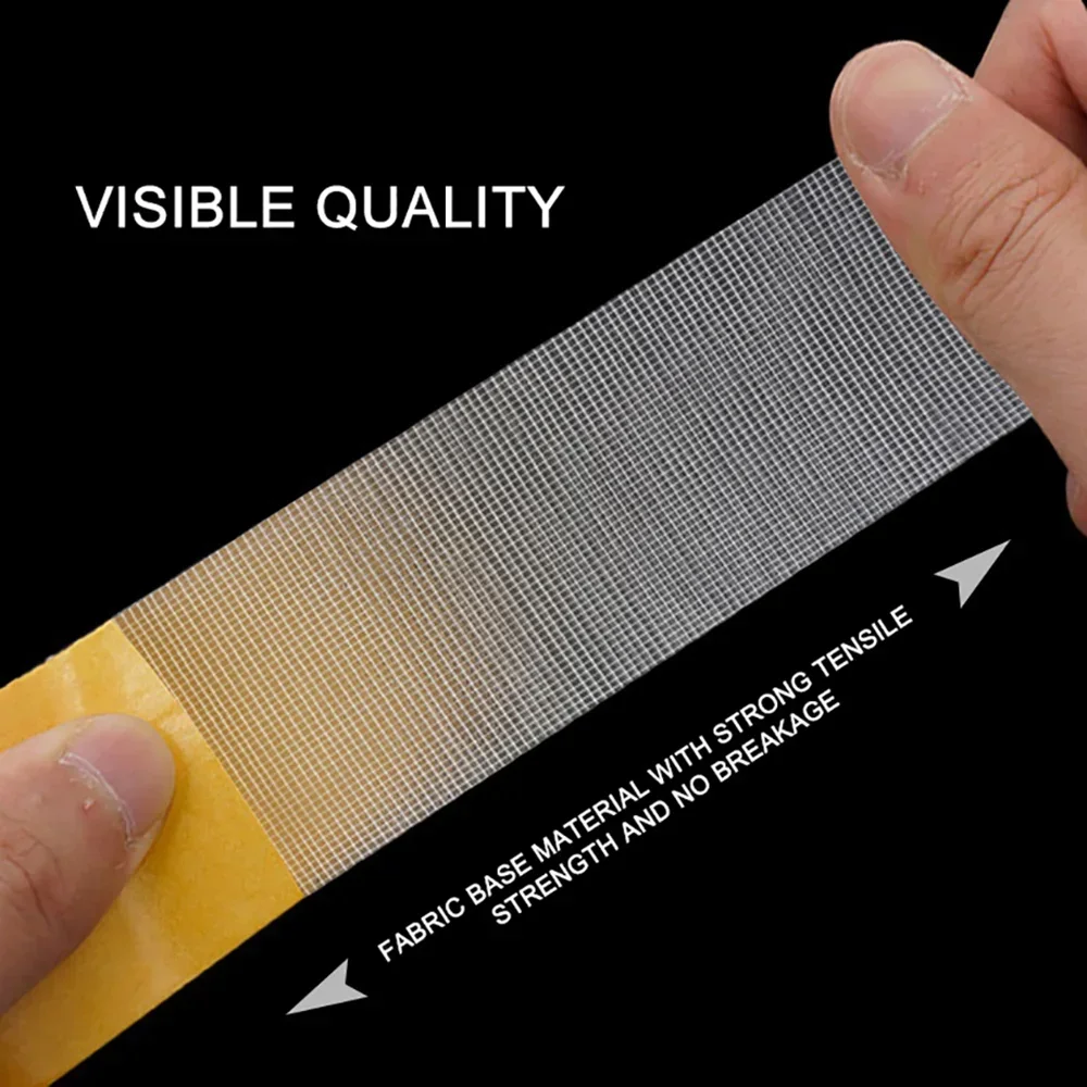 New Double Sided Cloth Base Tape Strong Fixation Translucent Mesh Waterproof Traceless High Viscosity Grid Carpet Adhesive Tapes