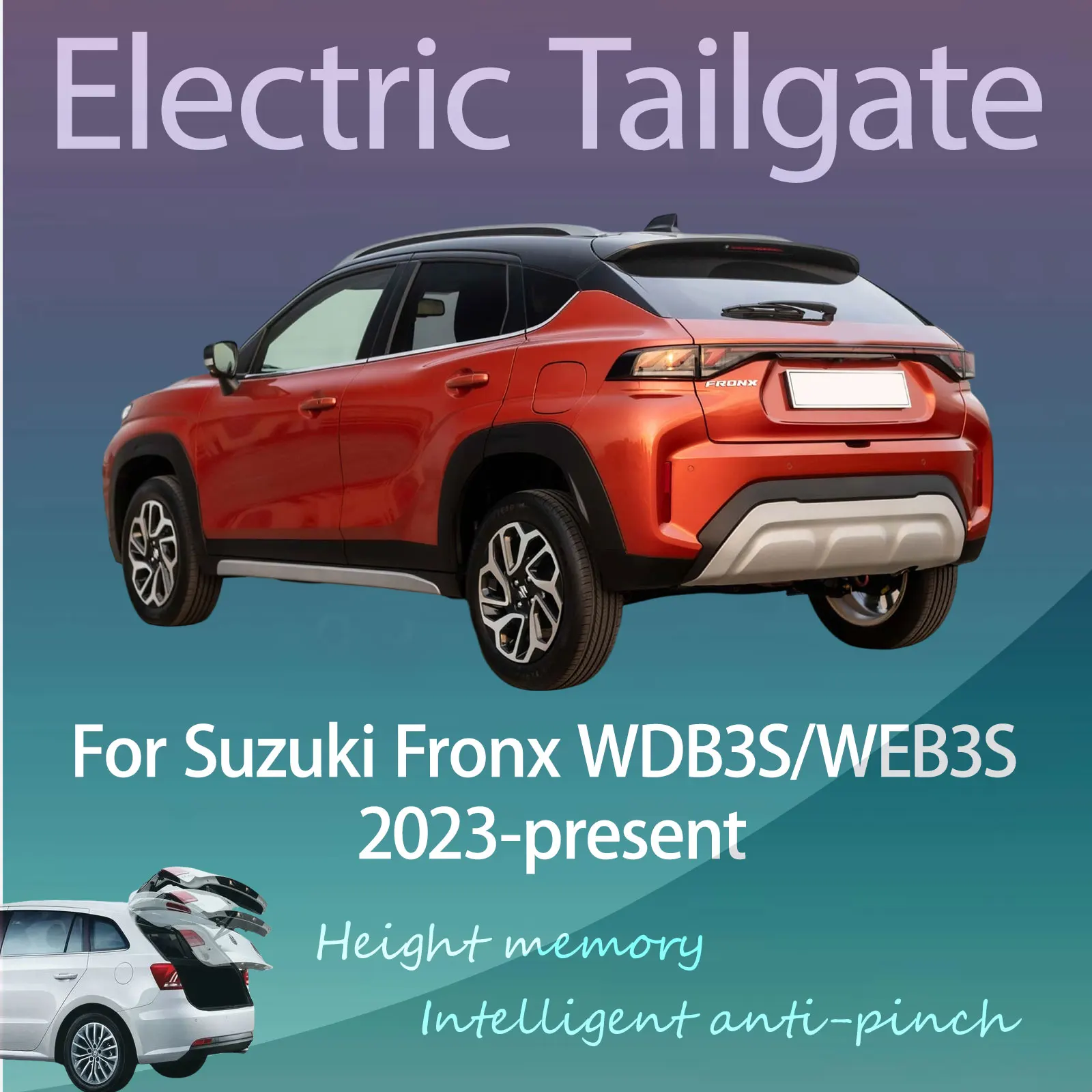 

Для Suzuki Fronx WDB3S/WEB3S 2023-наст. время: Электрический модифицированный умный автоматический подъемник задней двери с управлением по ключу