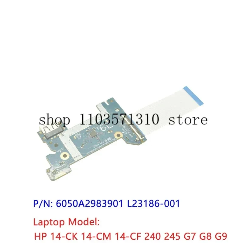 Blue Original New For HP 14-CK 14-CM 14-CF 240 245 G7 G8 G9 Card Reader USB Board 6050A 2983901   L23186-001 zm
