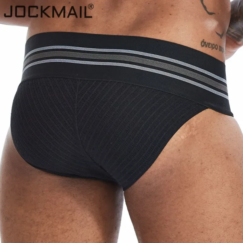 Jockmail Men\'s Underwear Briefs Low Rise Solid Soft Underpants,Mesh Breathable Summer Tanga Bikini Calzoncillos Hombre Slip