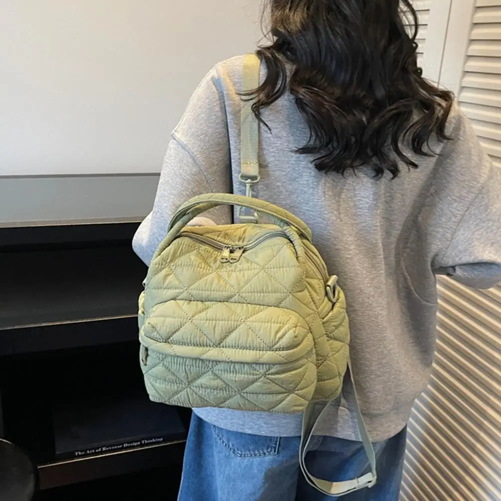 

Женский рюкзак на слинге, женский стеганый рюкзак на слинге, кошелек через плечо, элегантная однотонная сумка на плечо, мягкий топ для путешествий