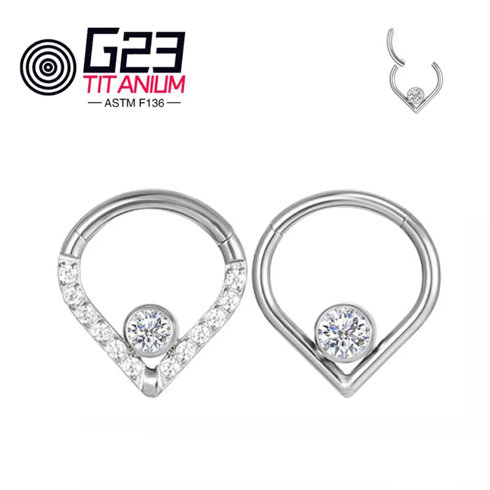 G23 Piercing Titanium Grade Implante Wholesale Nose Ring Piercing Free Shipping Items Earrings For Women