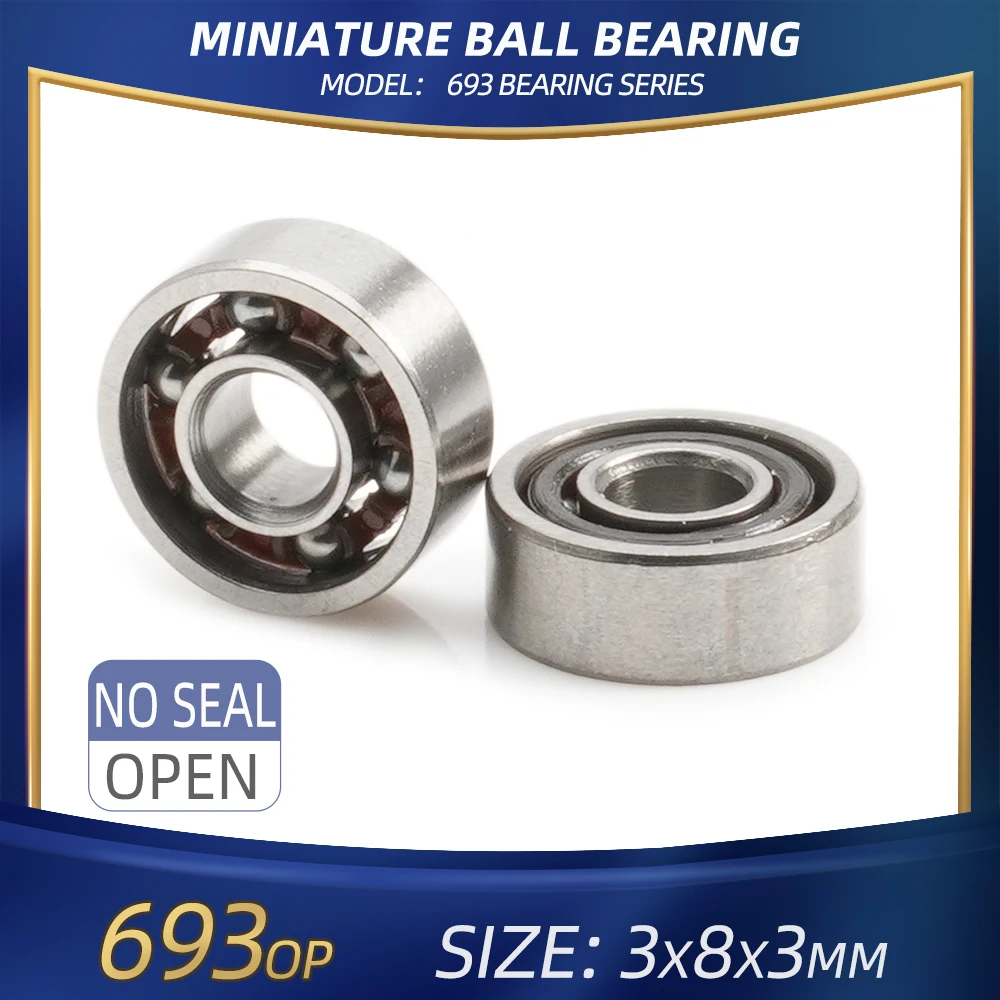 FUSHI 693 Bearing 3x8x4 mm 10Pcs Steel/Ceramic Hybrid