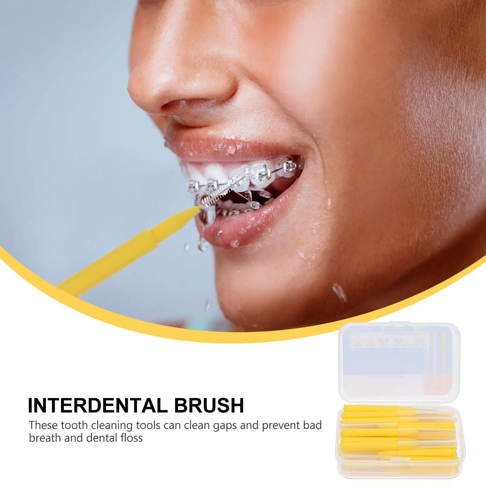 60Pcs Interdental Brush Teeth Cleaner Oral Care Tool for Gap Cleaning Prevent Bad Breath Tooth Floss Picks Dental Care Supplies