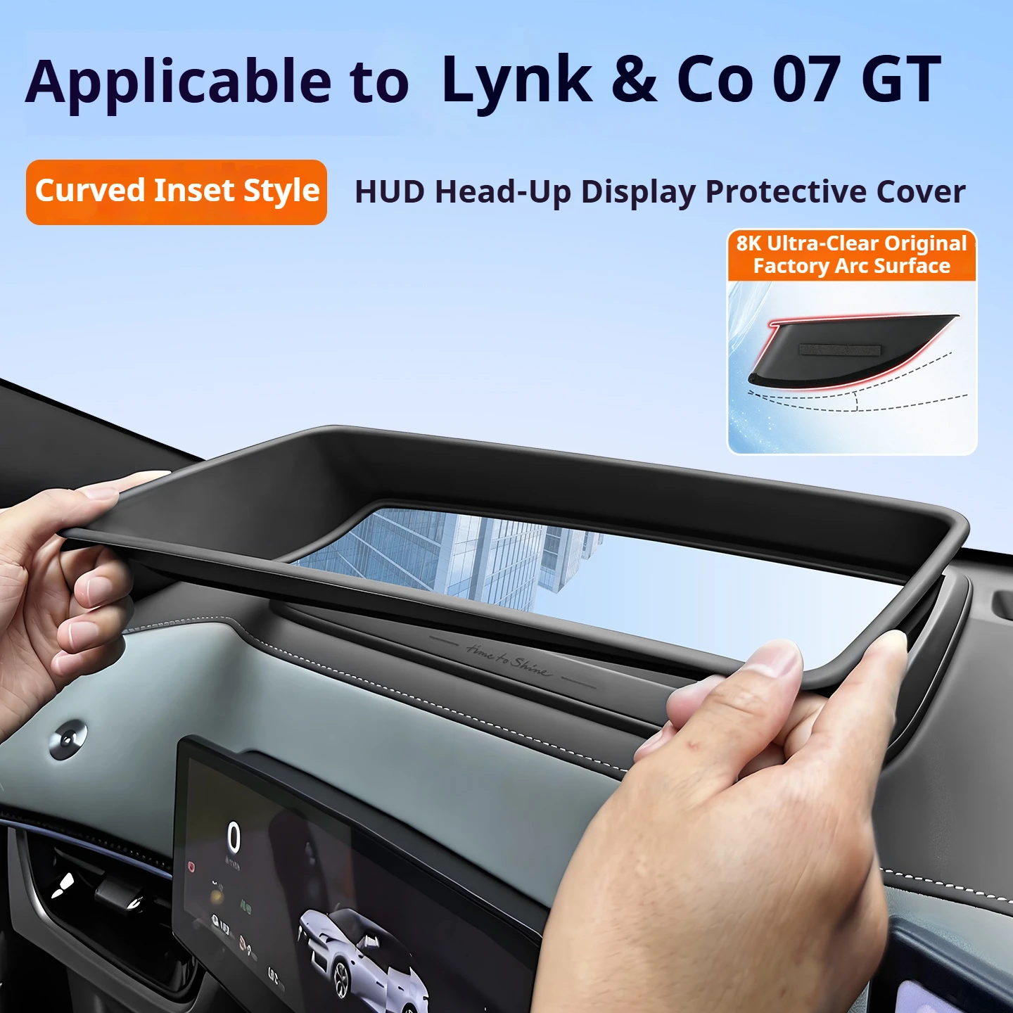 For Lynk&Co 07GT 2027 HUD Head Up Display Lens Guard, Curved Inset OEM Fit, Smooth Surface Without Mirroring, Car Interior Parts
