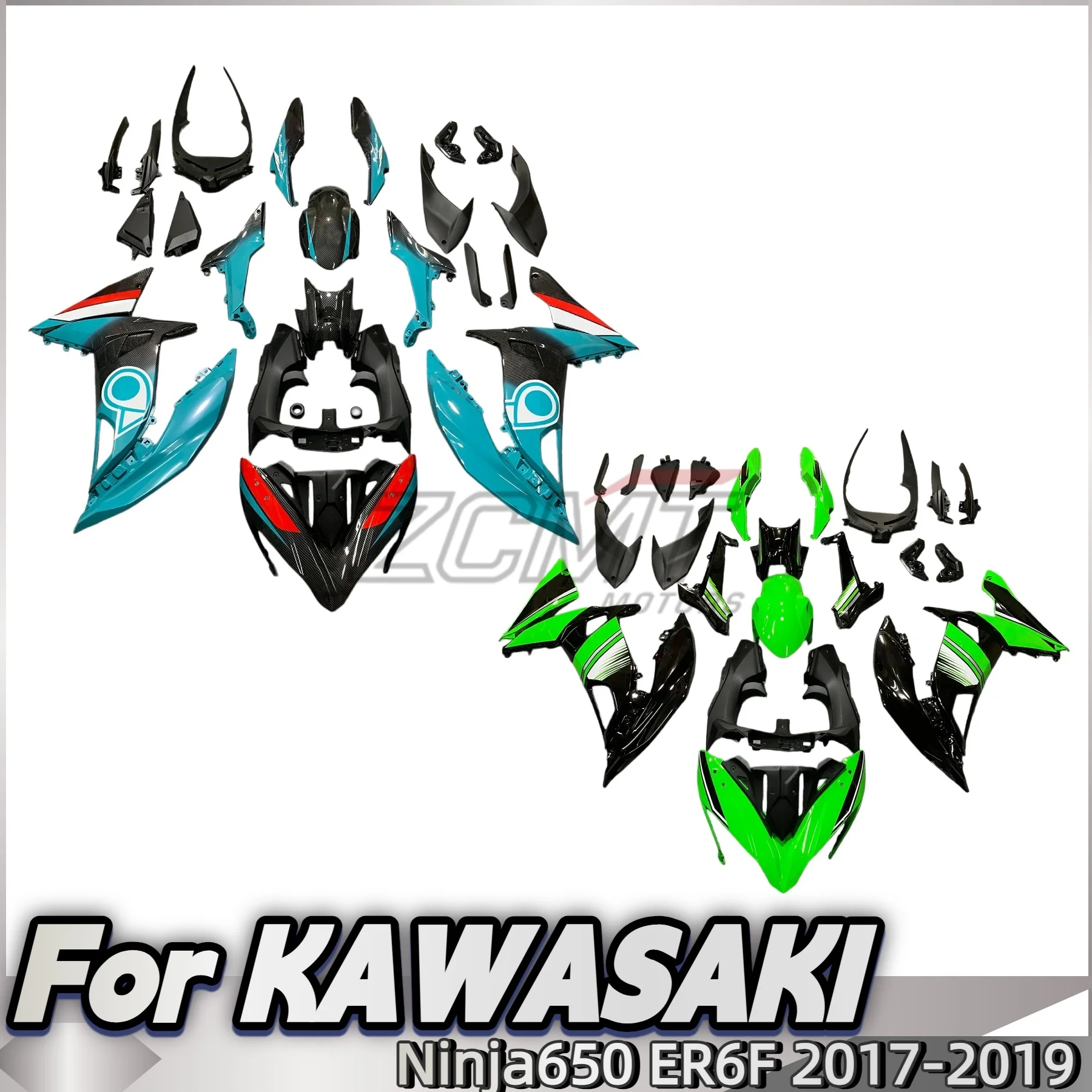 

For Kawasaki NINJA 650 ER-6F 2017 2018 2019 Motorcycle Carbon Painted Fairing ABS Injection Body Decoration Kit Ninja650