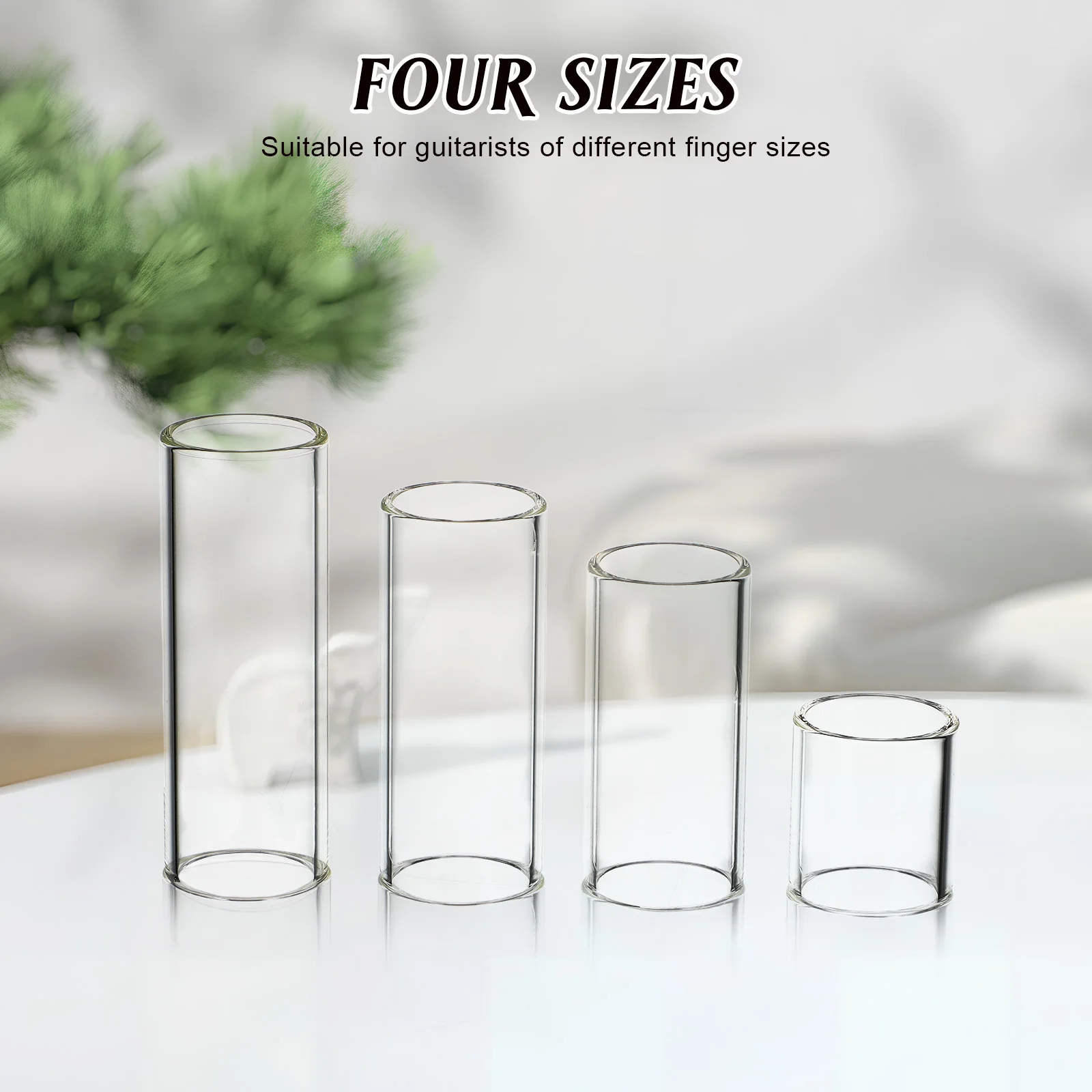 8 قطعة شرائح الغيتار الزجاجية شرائح الاصبع ملحقات عازف الجيتار أحجام متعددة لتعزيز نغمة الجيتار الكهربائي الصوتي #5