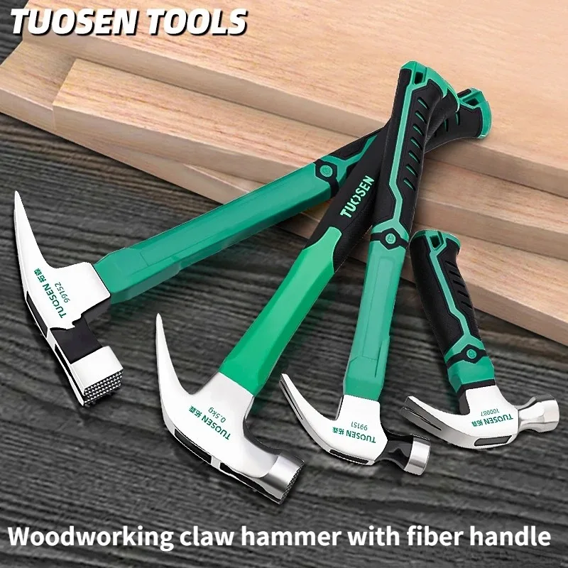 Multi functional anti-skid shockproof claw hammer Woodworking hammering steel hammer Magnetic automatic nail hammer Hand tool
