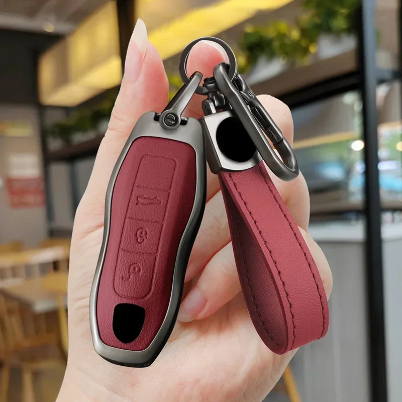 

Car Smart Remote Key Case Fob Covers Set Shell For Porsche Panamera Spyder Carrera Macan Boxster Cayman Cayenne 911 970 981 991