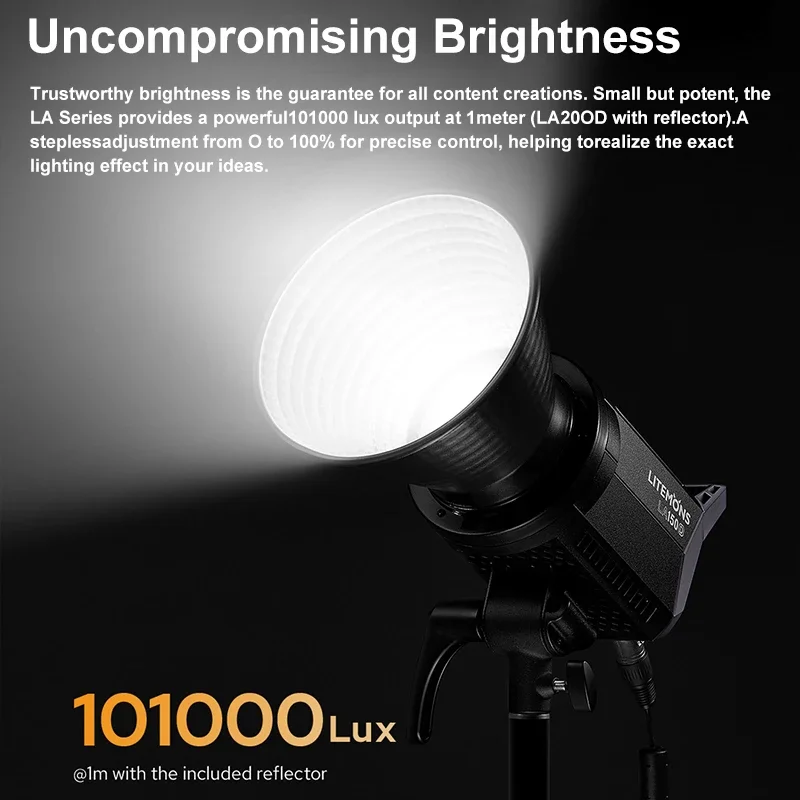 Godox LA150Bi LA150D LA200Bi LA200D LED 조명 보웬스 마운트, APP 제어, 2800K-6500K CRI 96 + TLCI 97 + 사진 조명