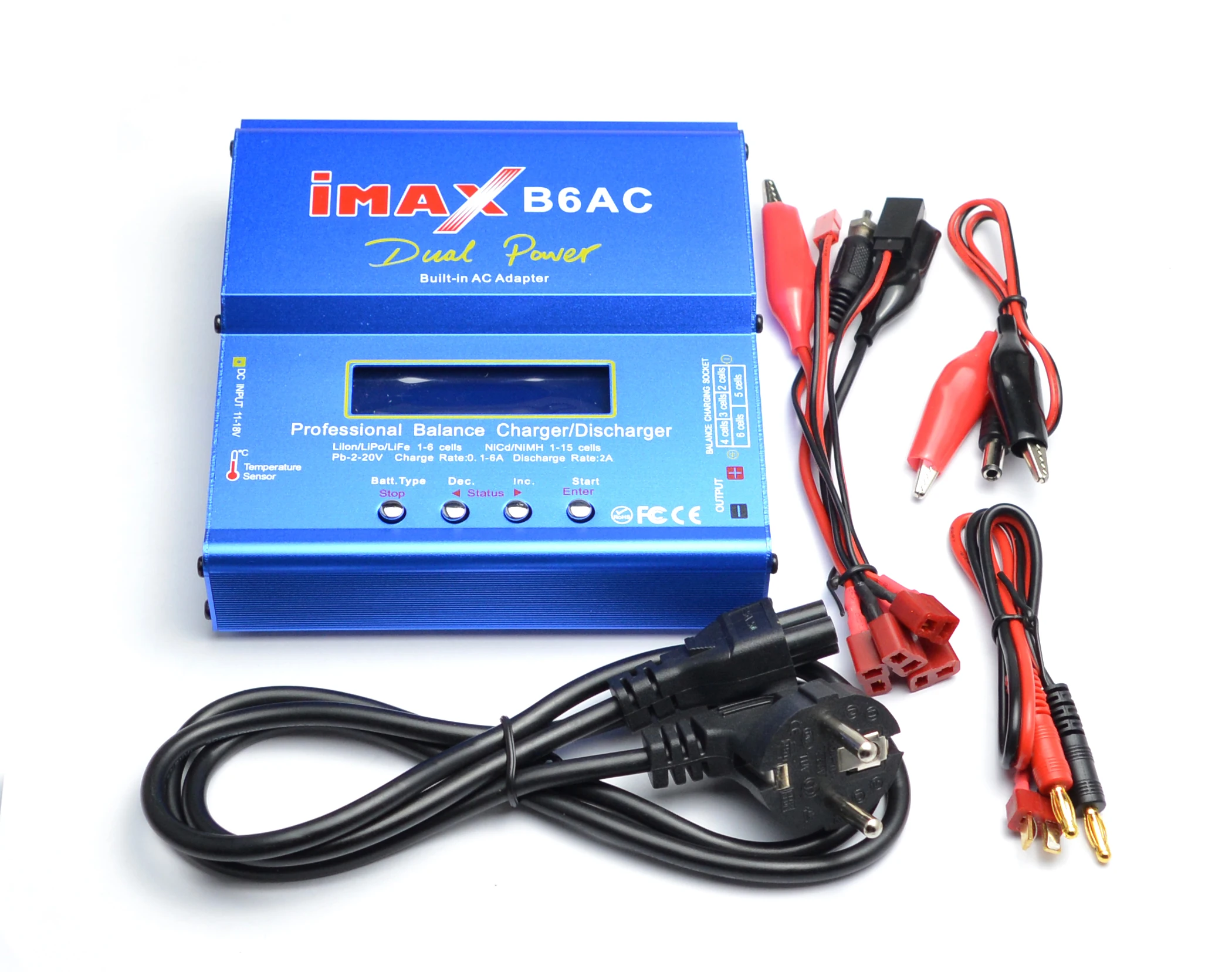 New iMAX B6 AC B6AC Lipo NiMH 3S RC Battery Balance Charger withEuropean Universal Power Cord Power Cable