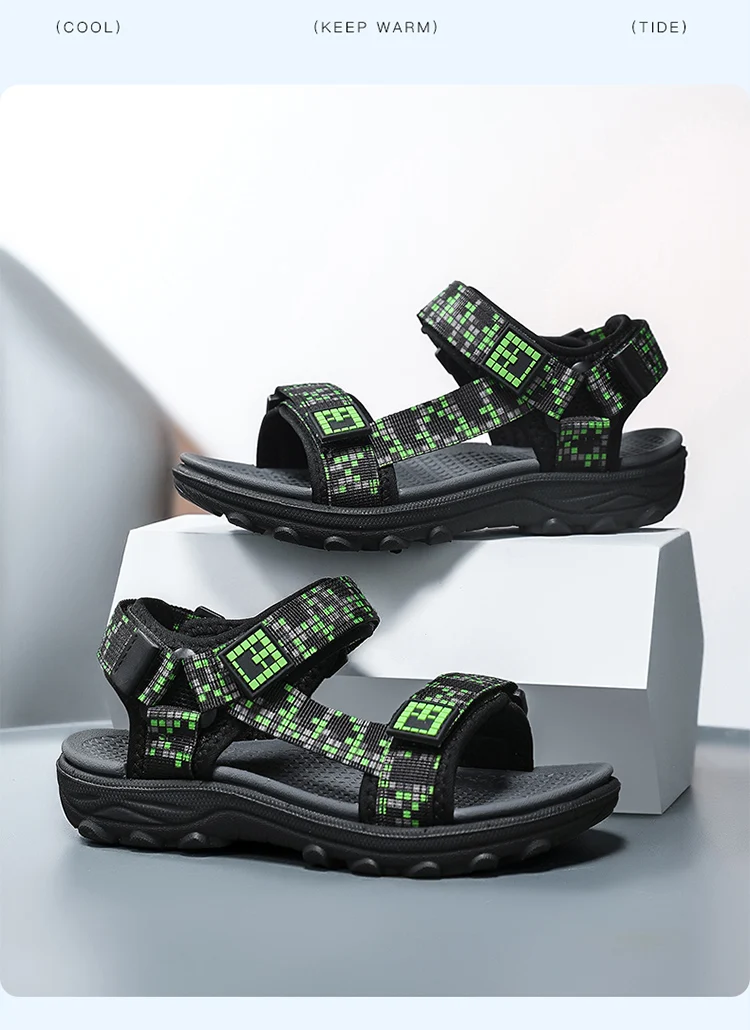 Kinder Casual Flache Sandalen Jungen Sommer Strandschuhe Atmungsaktive Offene Zehen Rutschfeste Kinder-Laufschuhe – Detail 13