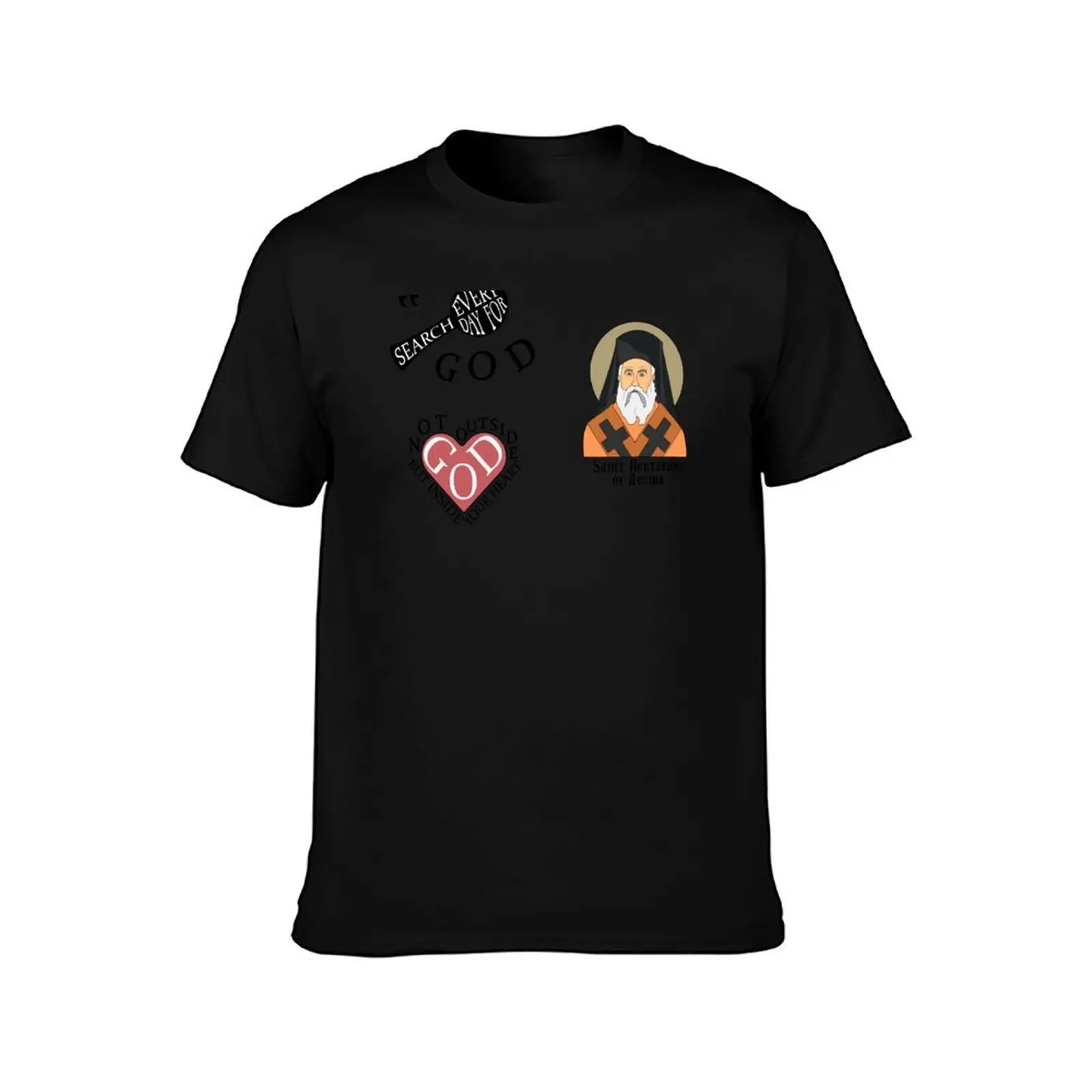St Nektarios of Aegina Search for God T-Shirt Sporty Breathable Short Sleeve T-Shirt