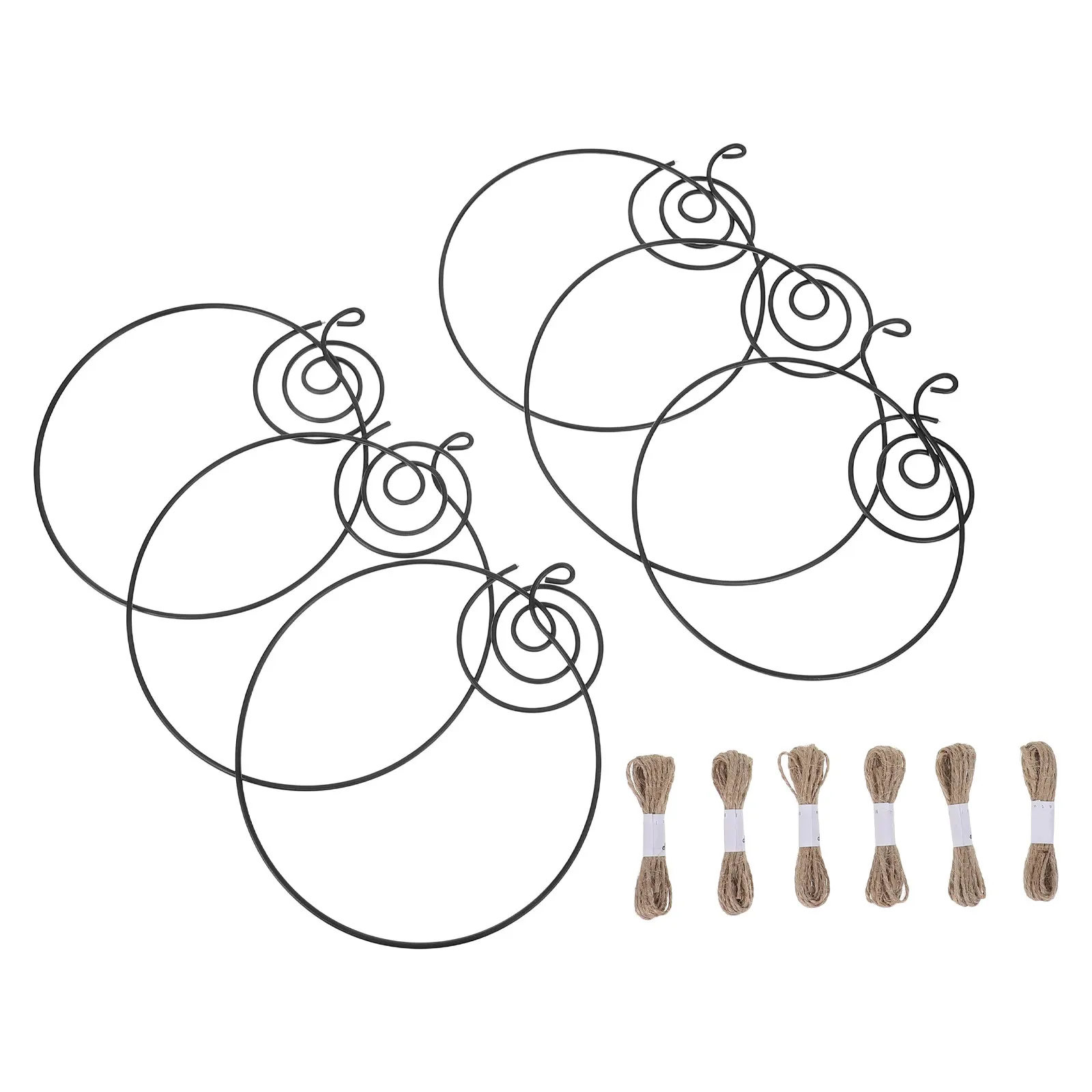 6Pcs Air Plant Holder Spiral Geometric Metal Tillandsia Display Cage Hanging Air Plant Stand Holder for Ceiling Windows Well