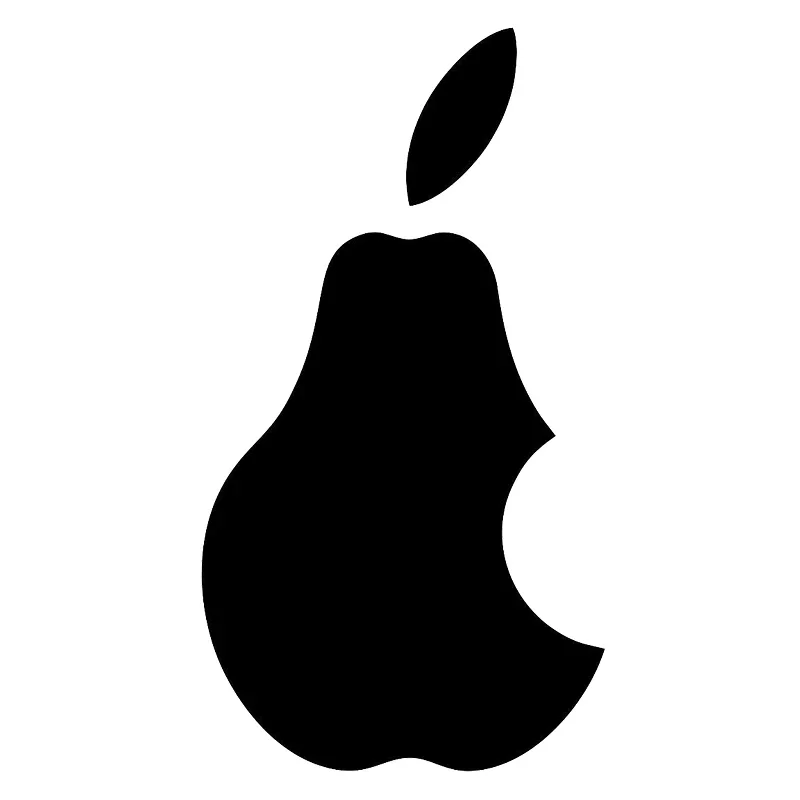 Birnen-Logo Vinyl-Aufkleber, Ausgestanzter Laptop-Sticker, Neuer Stil, Trendig, 'Be Different' OEM Auto-Zubehör, Autodekoration 15cm*8,1cm