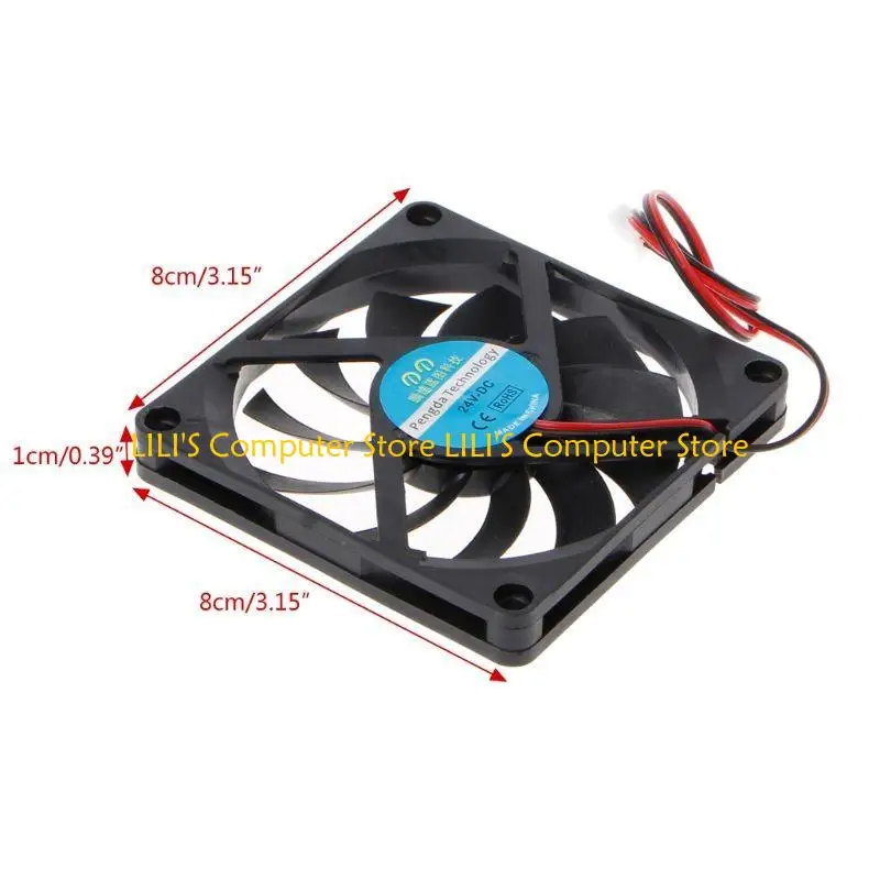 

A52B 1PC 24V USB -разъемы ПК -вентилятор вентилятор Теплый охлаждающий вентилятор выхлопных охлаждения для кабеля w/23 см 80x10