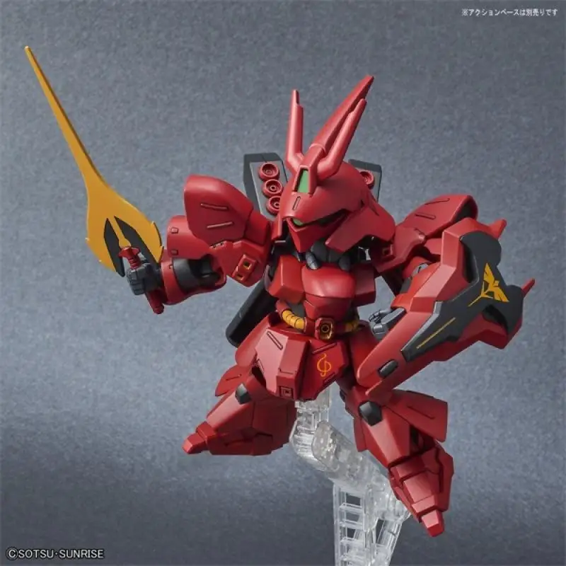 Bandai Original SD Gundam EX MSN-04 Sazabi Anime Action Figure Toys For Boys Girls Kids Children Birthday Gifts Collectible