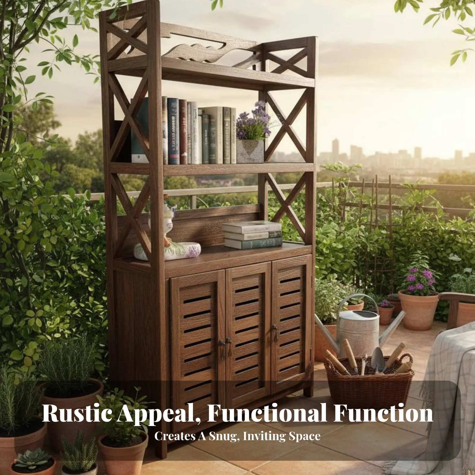 multi-tier-storage-multi-tier-louvered-doors-etagere-with-cabinet-rustic-design-unobstructedstanding-for-book-lovers-entryway