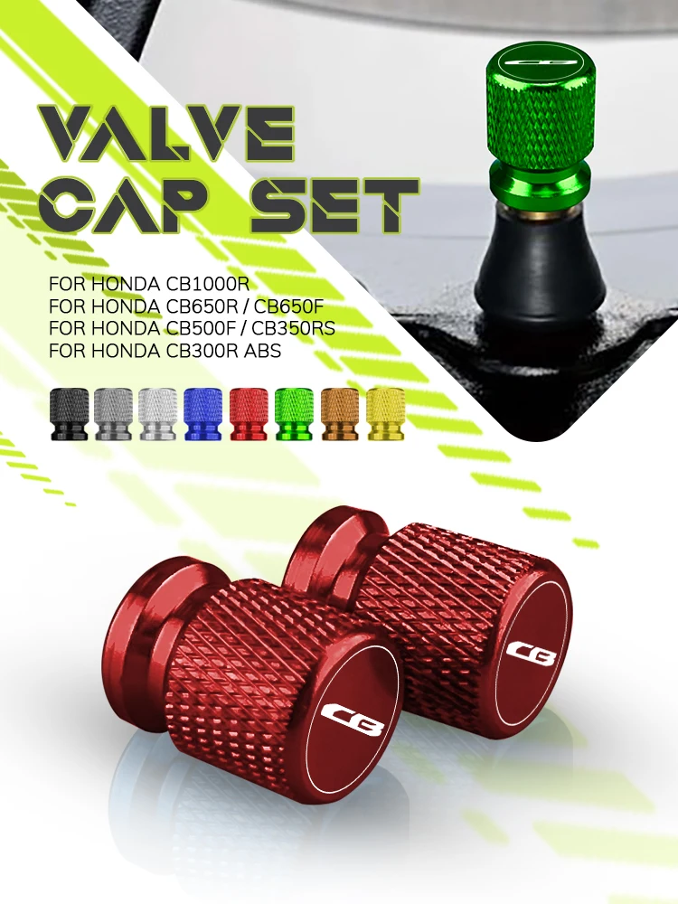 Jeu de bouchons de Valve Standard pour moto Honda CB1000R CB650R CB650F CB500F CB350RS CB300R, jeu de bouchons de pneus en aluminium