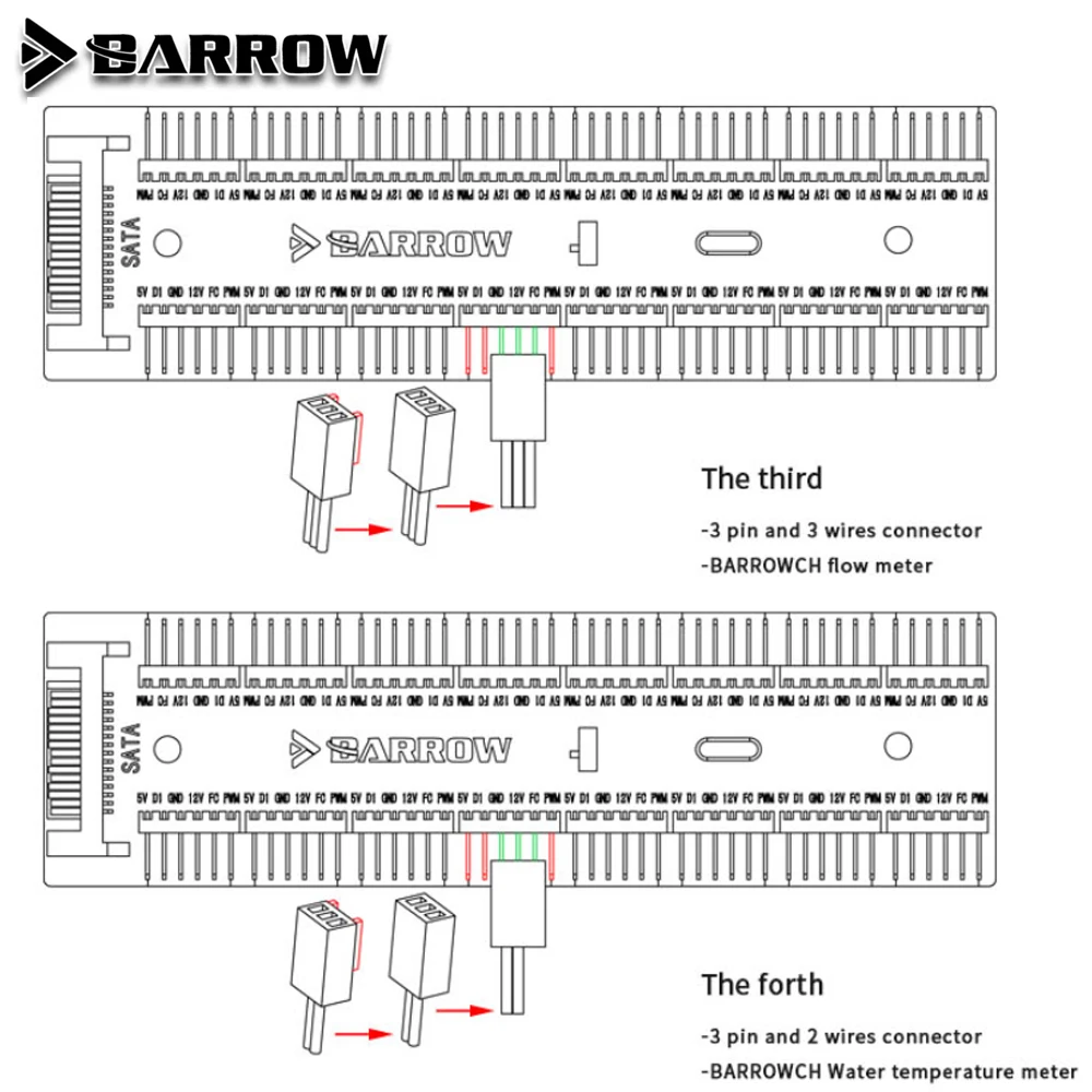 Barrow 16 Port Fan Controllers Hub Full Function RGB 16 Way for 4PIN 3PIN Interface Powered Remote Control DK301-16