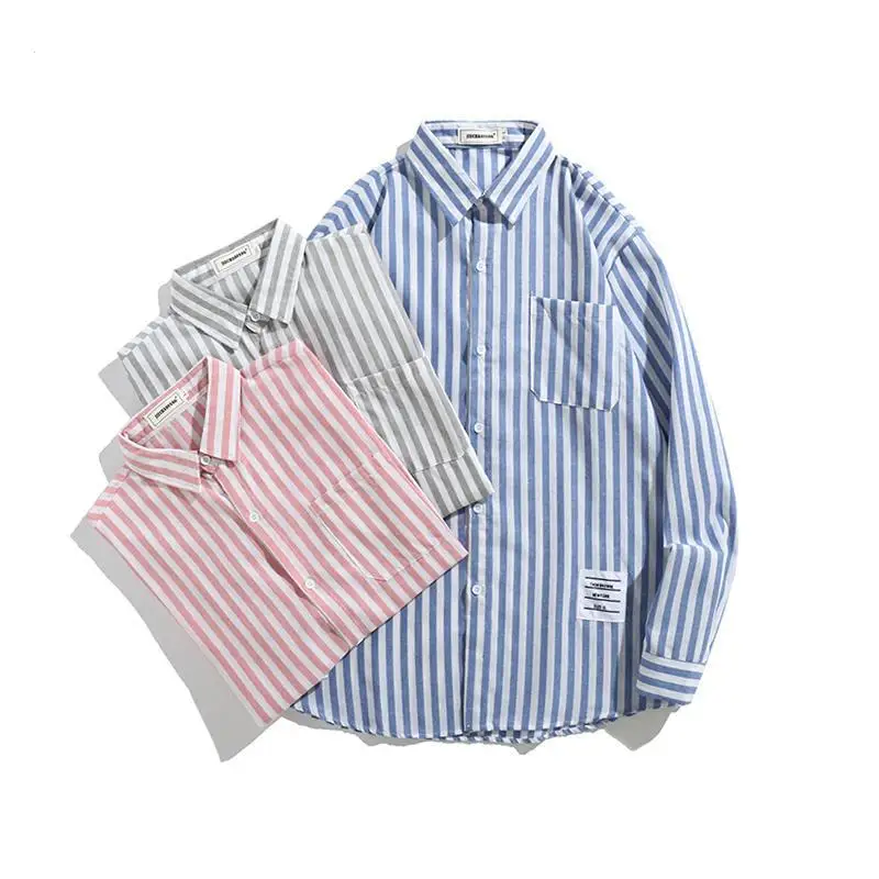 

Женская Полосатая Рубашка Tawaaiw в стиле преппи, весенние топы с длинным рукавом, корейская модная блузка с отложным воротником, универсальная блузка