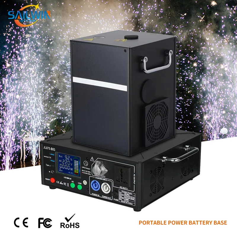 SAILWIN Stage Light 24V 96000MAH 1000W Rechargeable Battery UPS Pack For Cold Spark Machine Sparkler Effects