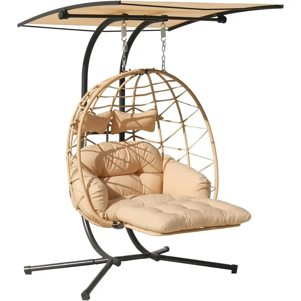 

Роскошное большое кресло-качалка на 2 человека с подставкой, мягкое сиденье-гамак для патио, регулируемое подвесное сиденье