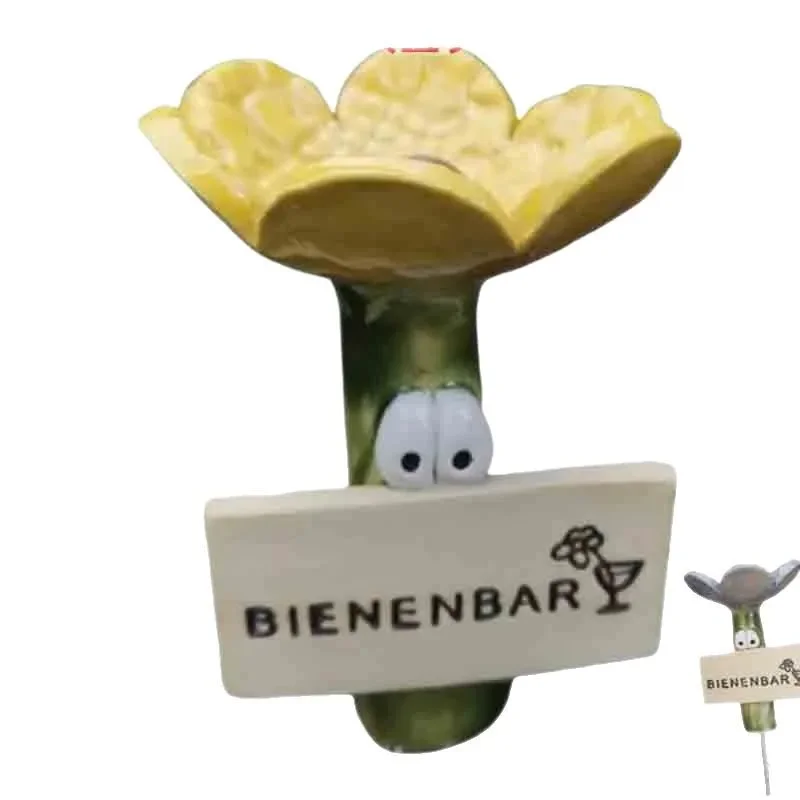 ديكور حديقة هاملبوب غريب الأطوار - حصة على شكل زهرة مع عيون جوجلي، زخرفة فريدة من نوعها في الحديقة والحديقة