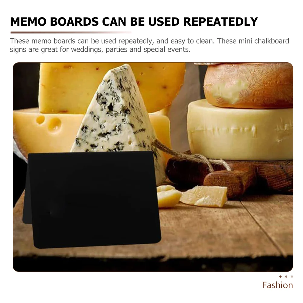 10 Uds. De letreros de pizarra reutilizables, tableros de mensajes pequeños para escritorio, tablero de muestra de mesa de escritura borrable, ligero