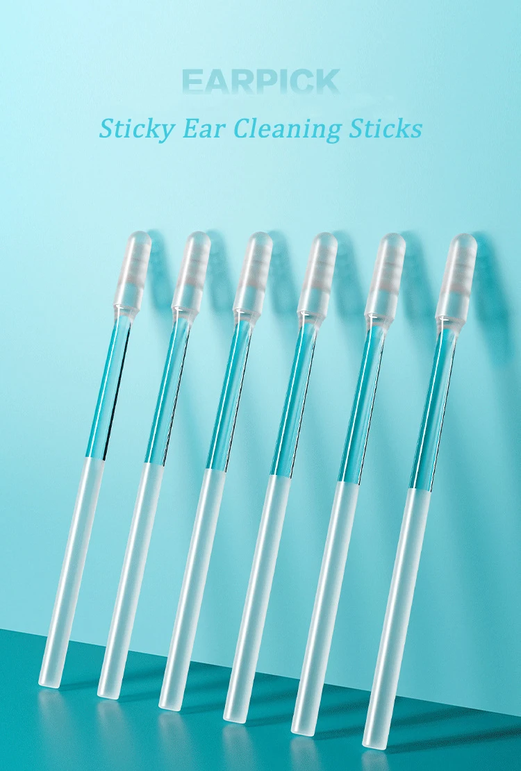 24pcs/box Disposable Sticky Ear Cleaning Swabs Stick Pick Reusable Ear Cleaner Soft Ear Wax Removal Earwax Remover For Adult Kid