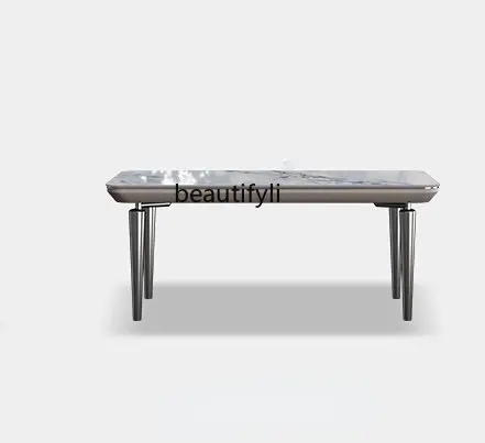 

Italian Minimalist Dining Table Light Luxury Rectangular Dining Table Home Stone Plate Dining Table Luxury Stone Home