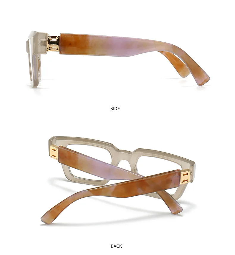 Marke Design Retro Lesebrille für Mann und Frauen Mode Luxus Beine Große Größe Quadratische Presbyopie Brillen Dioptrien 0 bis + 6,0 – Detail 10