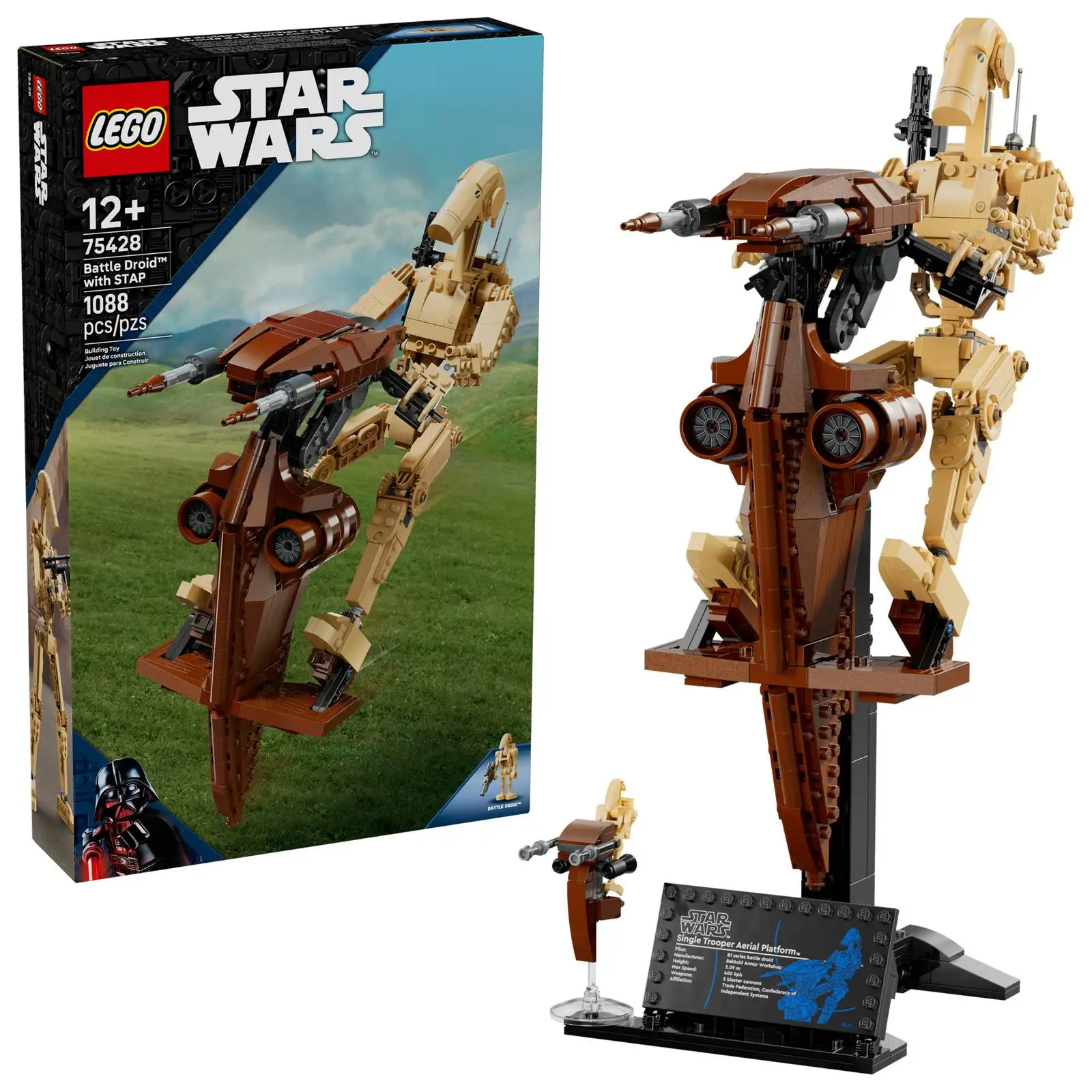 LEGO 75428 스타워즈 배틀 드로이드: 12세 이상을 위한 고급 블록 조립 경험