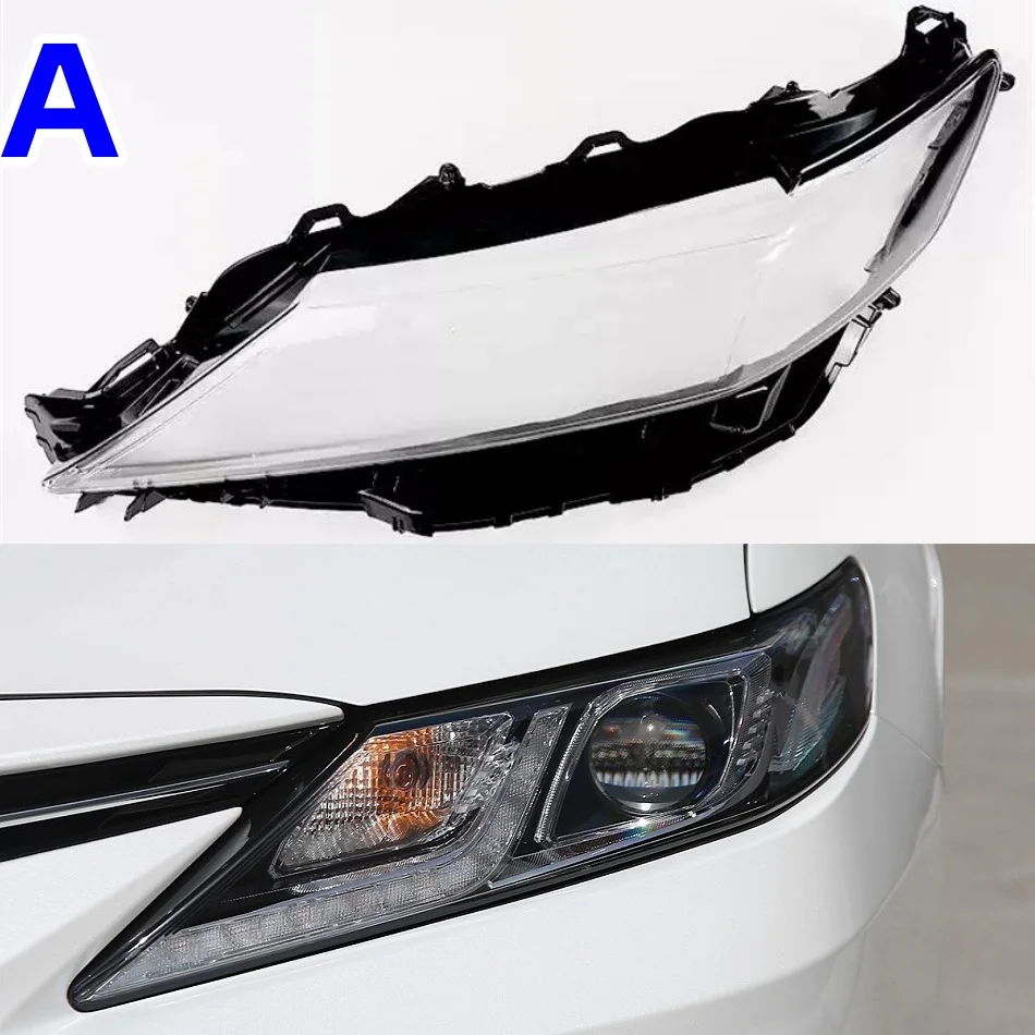 

Front Headlight Glass Cover Clear Transparent Lampshade Shell For Toyota Camry 2018 2019 2020 2021 Auto Headlamp Replacement