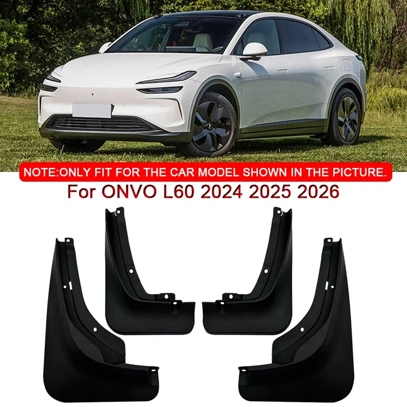 

Fit For ONVO L60 2024 2025 2026 Car Styling ABS Car Mud Flaps Splash Guard Mudguards MudFlaps Front Rear Fender Auto Accessories
