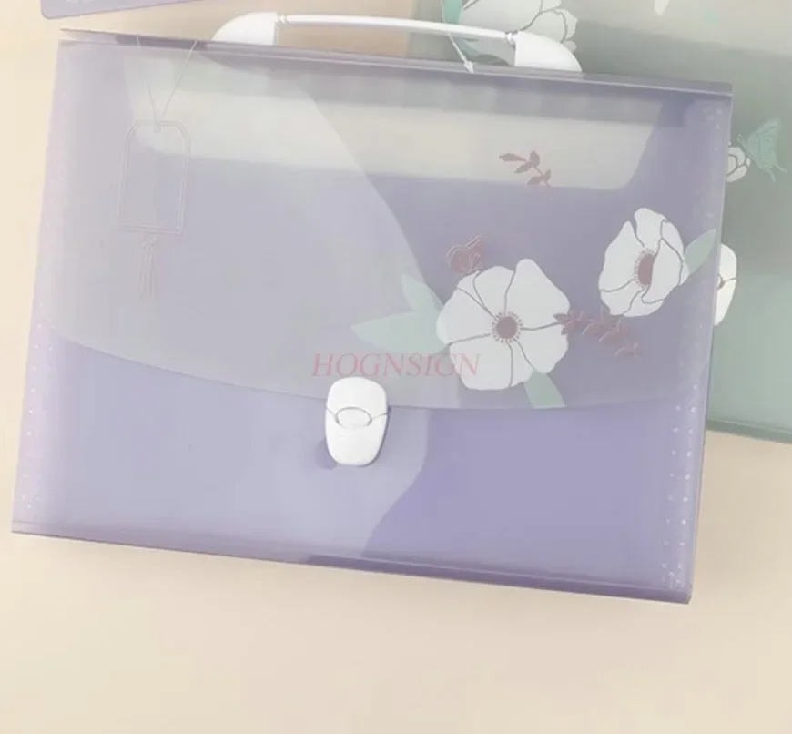 A4 multi-layer folder, student hand-held organizer, large capacity file bag, office storage bag