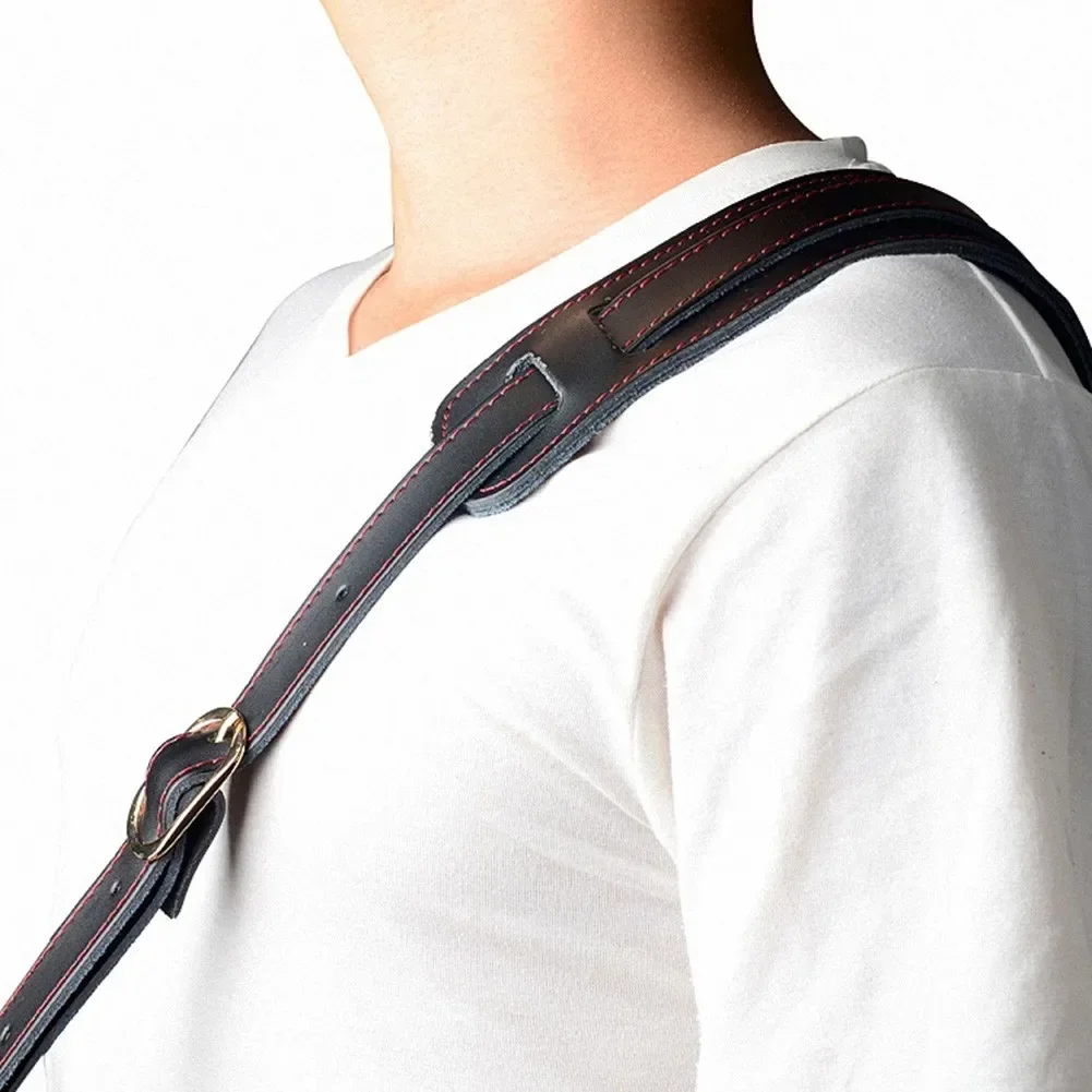 

Кожаный ремень для гитары P & P, роскошный регулируемый кожаный ремешок для электрогитары