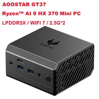 AOOSTAR GT37 Ryzen™ AI 9 HX 370 Mini PC LPDDR5X 32GB on board M.2 2280 PCIE 4.0*4 OCulink USB 4 WIIF 7 2.5G *2 3-Screen 4K