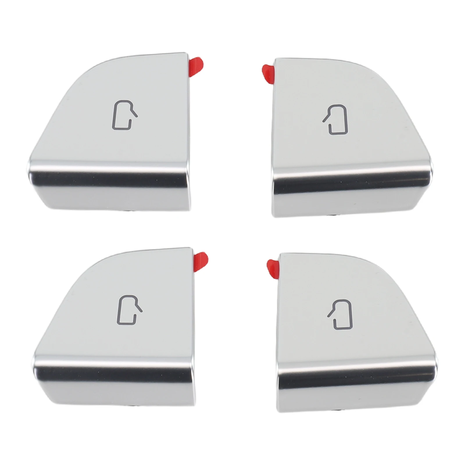 

Brand New 4pcs/set Car Decorative Panels Car Accessories Door Button Stickers Door Button Trim For Tesla Silver