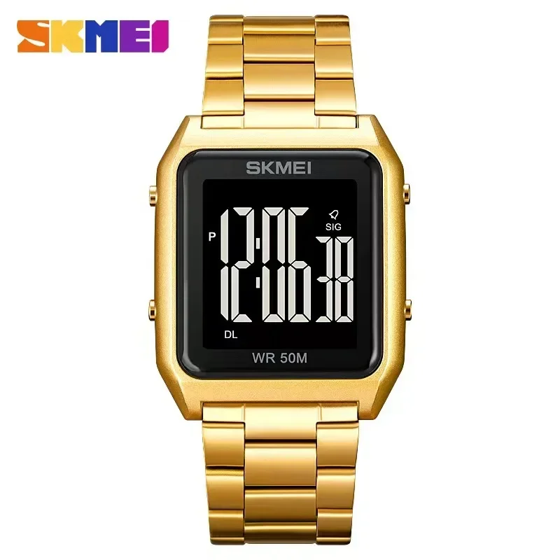 

Skmei Mens Chronograph Alarm Clock 5Bar Waterproof Calendar Digital Wristwatch Reloj Hombre Back Light Sport Watches 1879