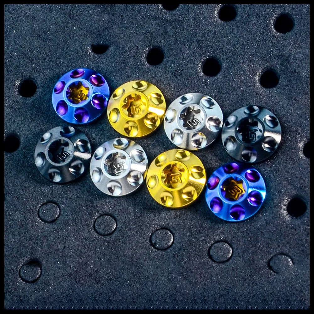 1Pcs Titanium Ti Bolts M6 x 12 15 20mm Half Round Head Water Bottle Cage Holder Torx Screw Blue Silver Gold Black Green