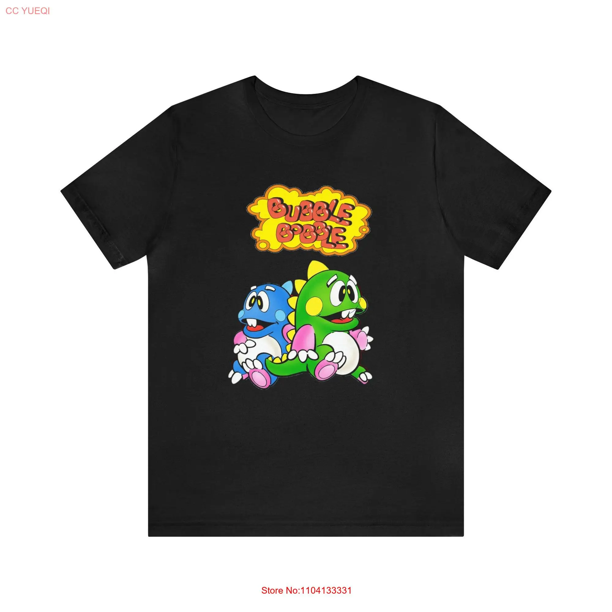 Bubble Bobble NES Retro Style Pixel Art  T Shirt 2 long or short sleeves