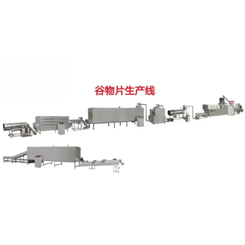Corn Flakes Oats Maize Breakfast Cereal Maker Making Machine Extruder Production Line Equipment