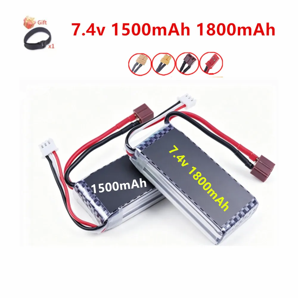 2s 1500mAh 1800mAh Lipo Battery 7.4V 45C for RC Car Truck UAV Quadcopter Airplane FPV RC Hobby Models Parts Accessory
