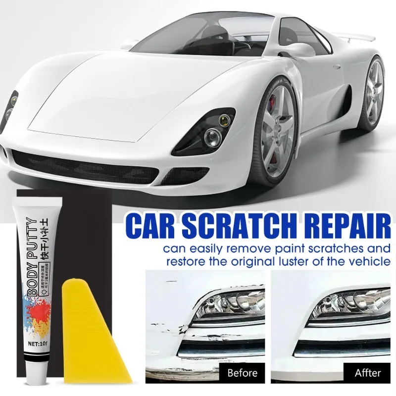 Car Scratch Repair Paste Dent Filler Putty Quick Dry Repair Filler Dents Deep Scratches Repairing Wax 10g