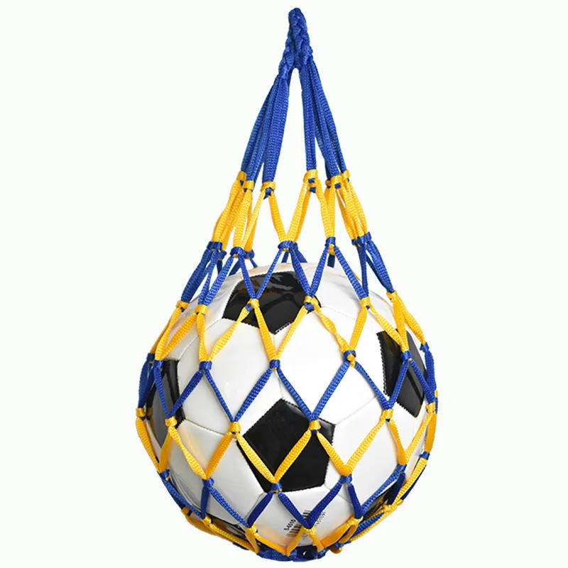 

soccer Ball Carry Net Bag Single Ball Holder Handheld Mesh Tote for Basketball Soccer Volleyball Fashionable Dual Color Scheme