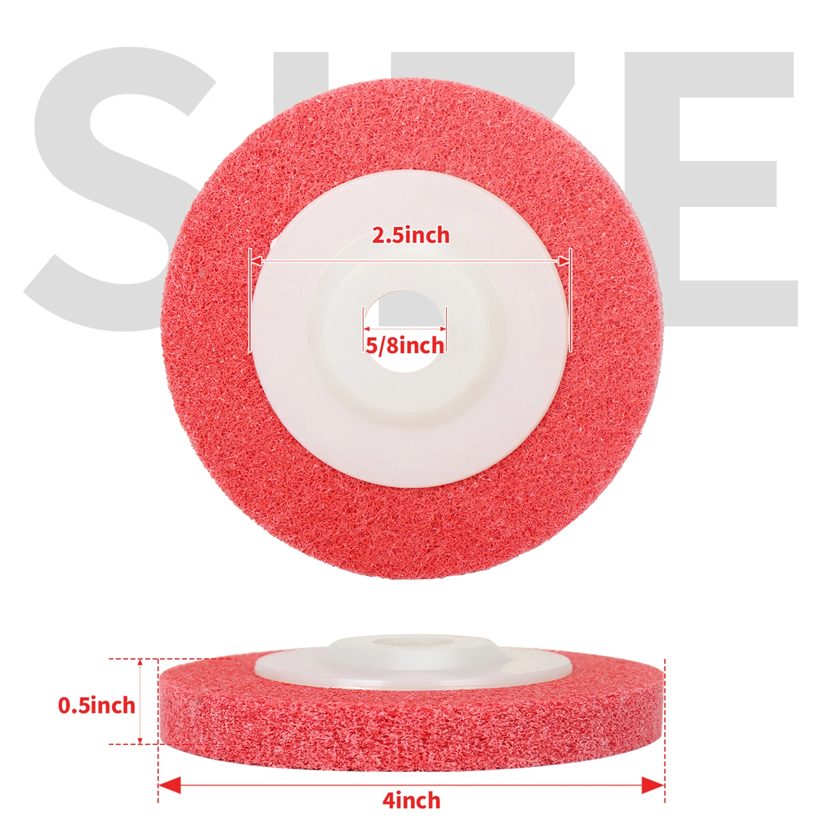 Disco abrasivo per lucidatura in fibra di Nylon da 4 pollici disco abrasivo da 100mm per smerigliatrice angolare in metallo per la lavorazione del legno apertura per lucidatura 16 mm1pc