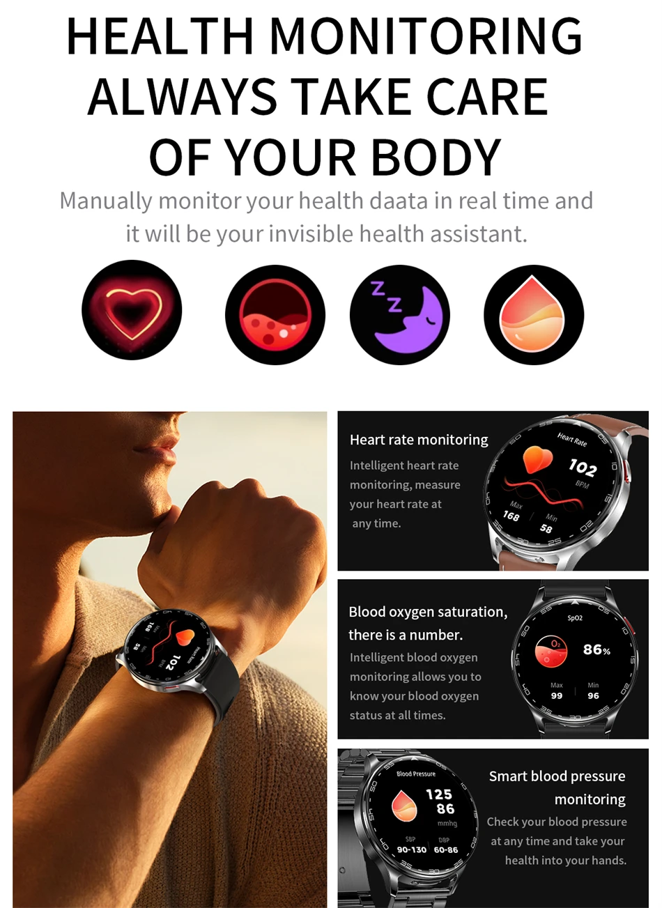 2026 Neue TWS 2-in-1 Bluetooth-Kopfhörer Smartwatch für Herren Herzfrequenz-Gesundheitsüberwachung Wasserdicht BT-Anrufe Musik-Smartwatch für Damen – Detail 12
