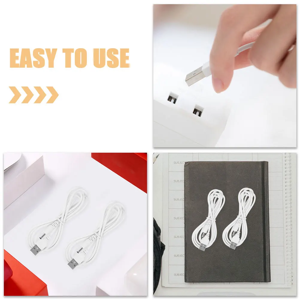 

4Pcs USB to Dc Cable 3.5x1.35mm Rugged Built Cord Efficient Charging for Instruments on The Go Convenient Use