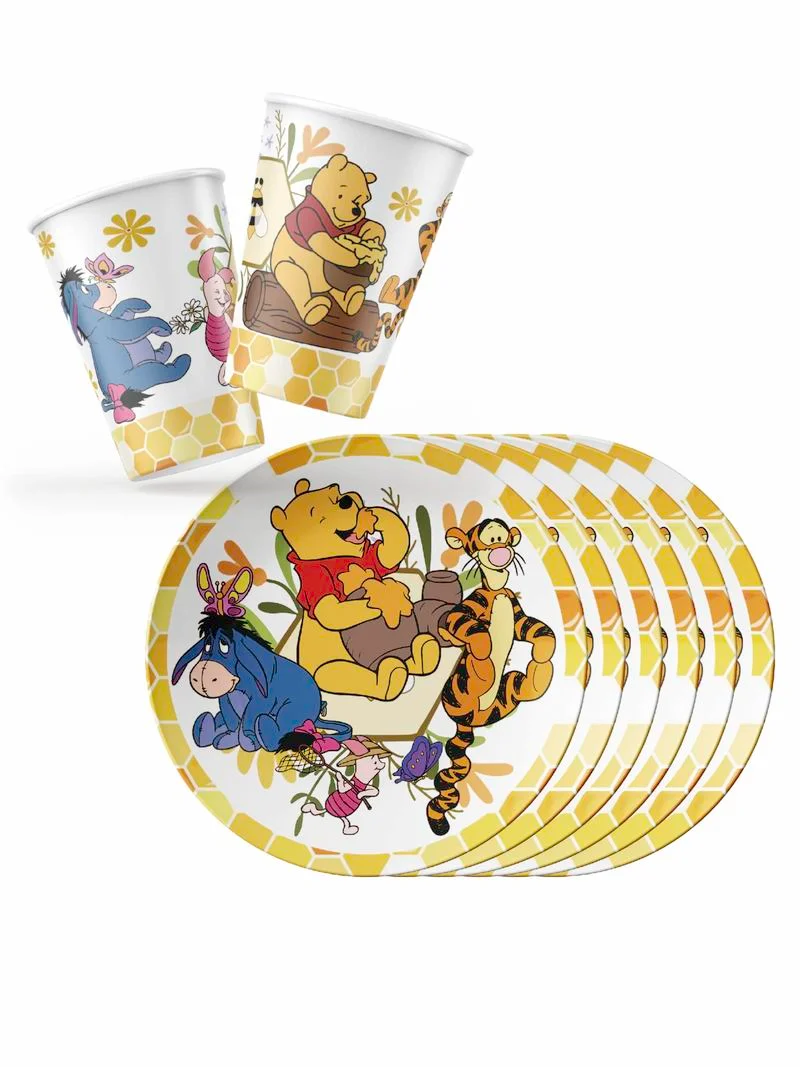 Disney Winnie The Pooh Cute Cartoon Theme Birthday Party Aluminum Foil Balloon Cake Fork Disposable Commemoration Day Suppiles